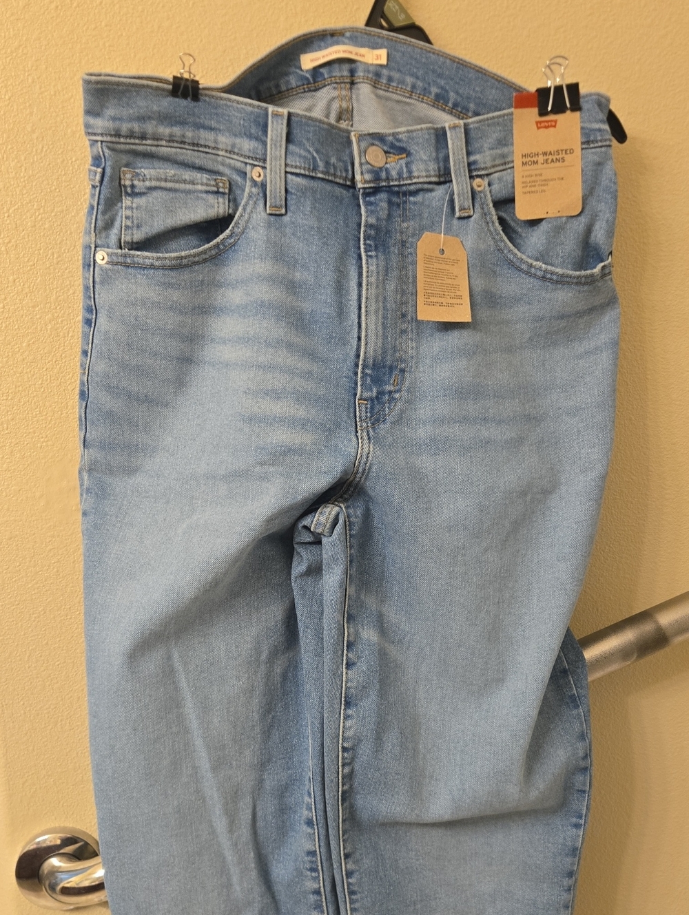 Size 31 Levi's Light Blue High-Waisted Mom Jeans